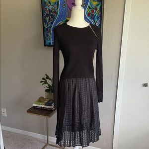 Black Knit Long Sleeve Sweater